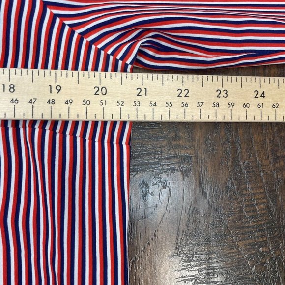 Cabi Top Medium Red Blue White Striped Franklin Popover Blouse Women's - Picture 8 of 14